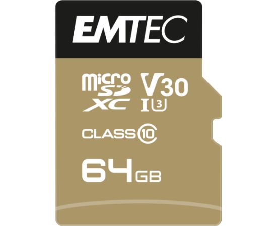 Emtec mSD 64GB UHS-I U3 V30 A1 SpeedIN Pro Карты памяти