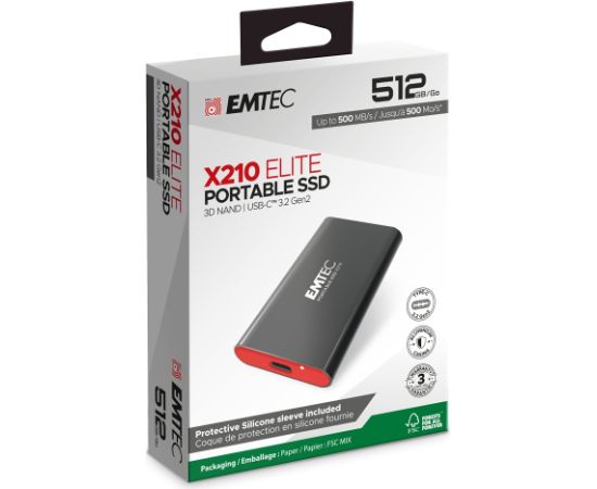 Emtec SSD 3.2Gen2 X210 512GB Portable