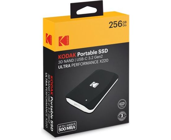 Kodak SSD 3.2Gen2 X220 256GB Portable EKSSD256GX220K