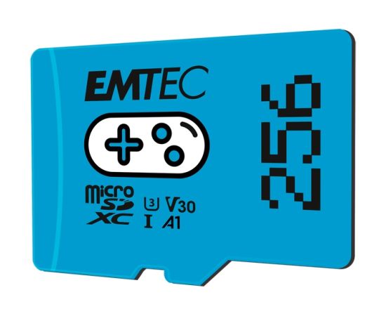 Emtec mSD 256GB UHSI U3 V30 A1 Gaming Blue Atmiņas kartes micro SD SDHC