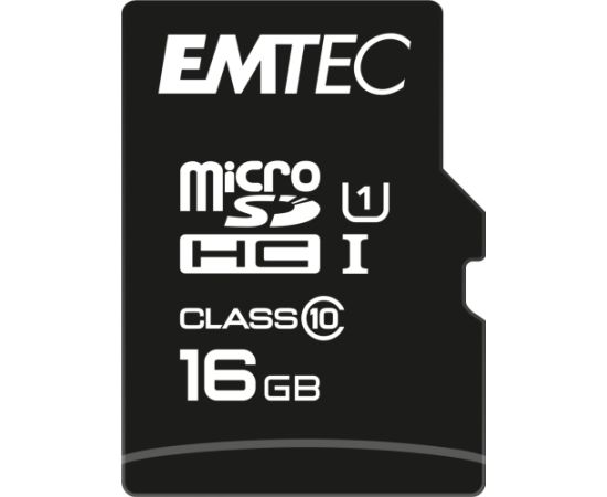 Emtec mSD 16GB UHS-I U1 EliteGold Atmiņas kartes micro SD SDHC
