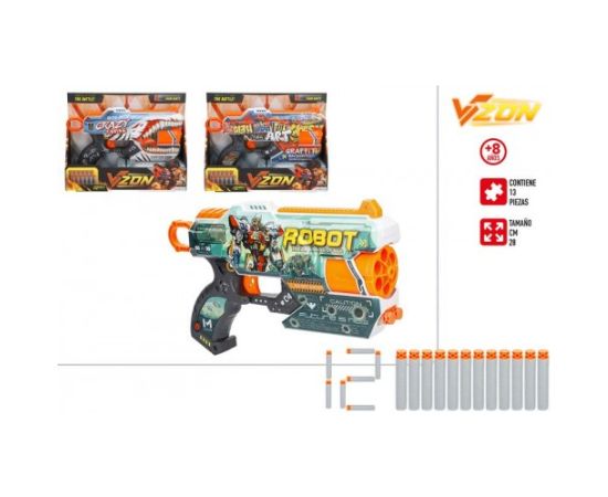 Zuru Pistole ar 12  porol. šautriņām V-Zon 8 g+ CB47746