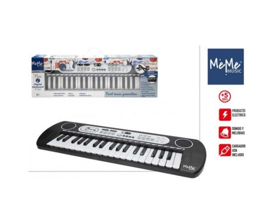 Bontempi Bērnu sintezators 37 taustiņi (USB uzlāde) 54 cm CB47184 Muzikālās rotaļlietas