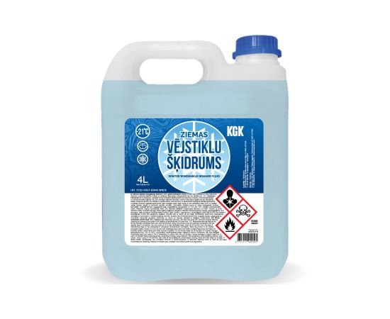 Ziemas vējstiklu mazgāšanas šķidrums -21°C uz metanola bāzes 4L