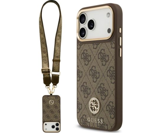 Guess 4G Strass Logo & Big Strap Metal Buttons MagSafe Case Защитный Чехол для Apple iPhone 17 Pro Max Чехлы - альтернативные