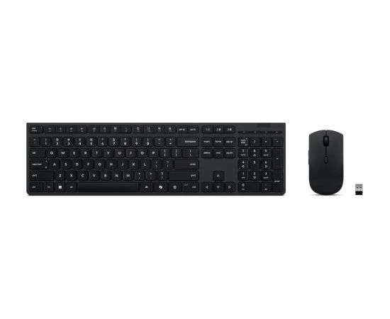 Lenovo Professional Wireless Rechargeable Combo Keyboard and Mouse | Keyboard and Mouse Set | Wireless | Mouse included | US English | Bluetooth | Grey