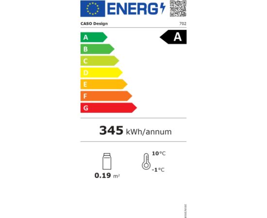 Caso | Barbecue Cooler | S-R | Energy efficiency class A | Free standing | Black