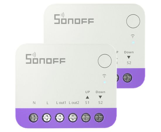 Sonoff MINI-RBS WiFi smart mini roller shutter switch (2 pcs.) Viedie slēdži