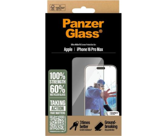 Apple iPhone 16 Pro Max Ultra Wide Fit Glass by PanzerGlass