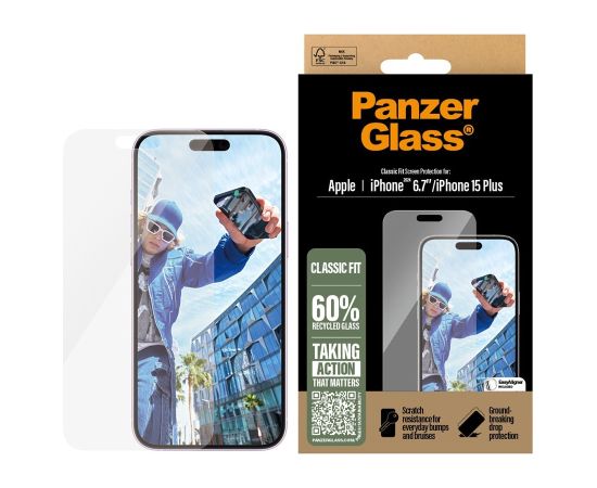 Apple iPhone 15 Plus/16 Plus Classic Fit Glass by PanzerGlass
