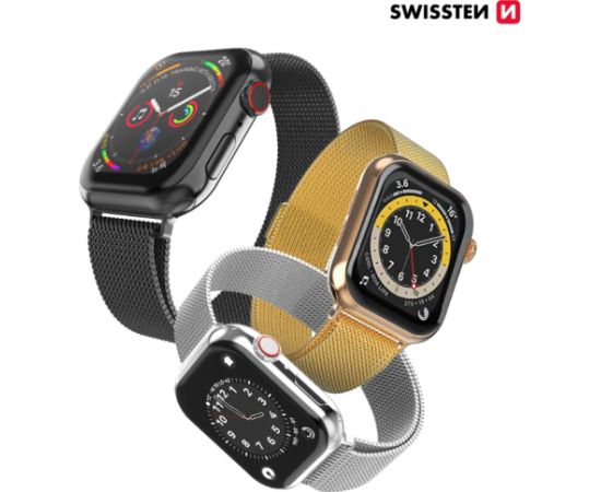 Swissten Металлический ремешок для Apple Watch 1/2/3/4/5/6/SE / 42 mm / 44 mm Smart pūlksteņu aksesuāri
