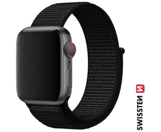 Swissten Нейлоновый Pемешок для Apple Watch 42 / 44 / 45 / 49 mm Smart pūlksteņu aksesuāri