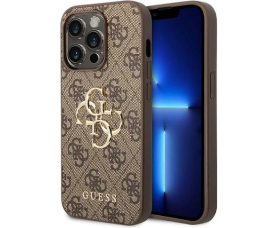 Guess 4G Big Metal Logo Back Case Aizsargapvalks Priekš Apple iPhone 15 Pro Neoriģinālie Maciņi