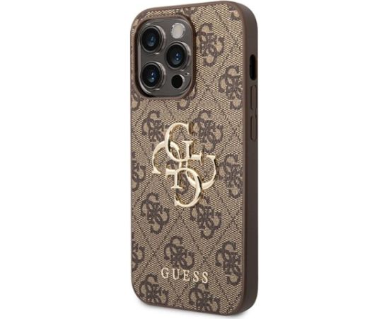 Guess 4G Big Metal Logo Back Case Aizsargapvalks Priekš Apple iPhone 15 Pro Neoriģinālie Maciņi