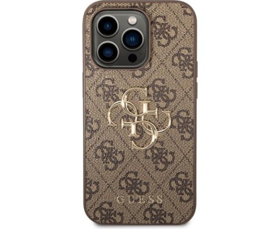 Guess 4G Big Metal Logo Back Case Aizsargapvalks Priekš Apple iPhone 15 Pro Neoriģinālie Maciņi