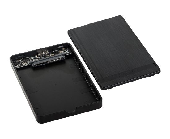 Fusion 2,5" ārējais cietā diska korpuss SATA III | USB 3.0 | Koka stila dizains | melns