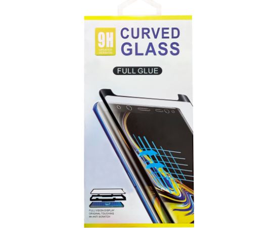 Tempered glass 9D Curved Full Glue Huawei P30 Pro black Ekrānu aizsardzība