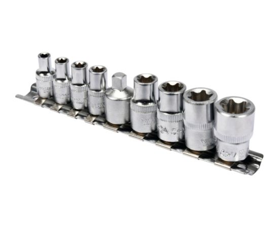 Uzgaļu komplekts Yato YT-0520; 1/4''; 9 gab.