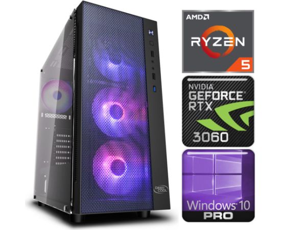 INTOP Ryzen 5 3600 16GB 240SSD M.2 NVME RTX4060 8GB WIN10Pro