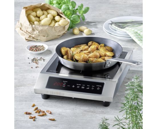 Caso Mobile Hob ProChef 3500 Number of burners/cooking zones 1 Touch Stainless Steel/Black Mini cepeškrāsnis un virsmas