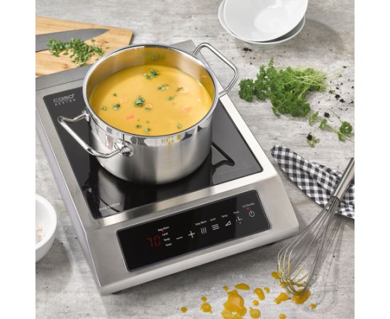 Caso Mobile Hob ProChef 3500 Number of burners/cooking zones 1 Touch Stainless Steel/Black Mini cepeškrāsnis un virsmas