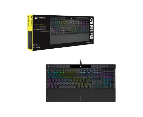 Corsair Mechanical Gaming Keyboard with PBT DOUBLE SHOT PRO Keycaps K70 RGB PRO Gaming keyboard Wired Nordic Black CHERRY MX SPEED