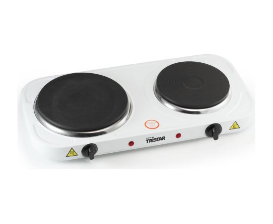 Tristar Free standing table hob KP-6245 Number of burners/cooking zones 2 Rotary White Electric Mini cepeškrāsnis un virsmas