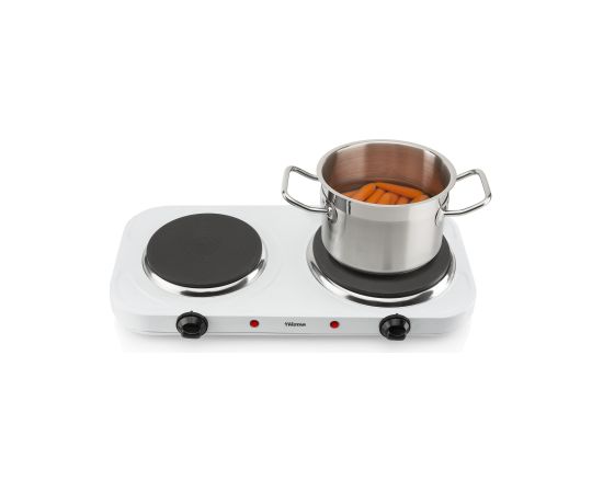 Tristar Free standing table hob KP-6245 Number of burners/cooking zones 2 Rotary White Electric Mini cepeškrāsnis un virsmas