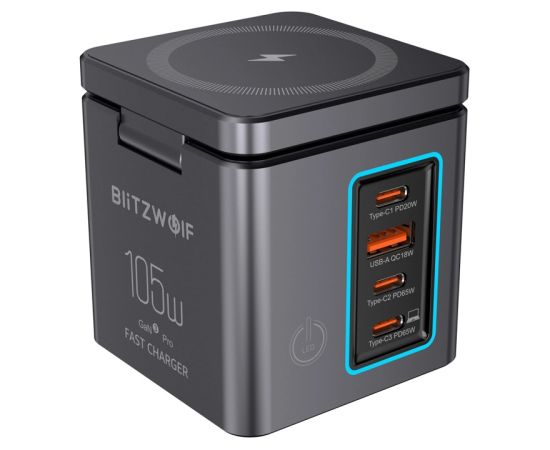 Blitzwolf BW-i113 GaN, USB-A, 3xUSB-C, 105W mains charger Blitzwolf BW-i113 GaN, USB-A, 3xUSB-C, 105W mains charger