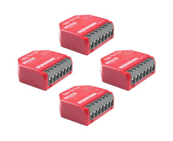 Set of 4 Shelly 1 PM Gen4 Zigbee/Matter Controllers Viedie slēdži