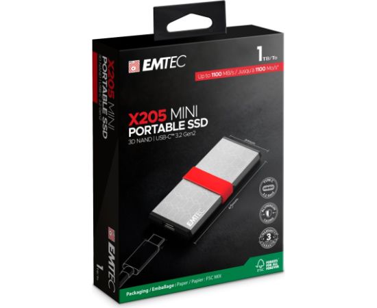 Emtec SSD 3.2Gen2 X205 1TB Portable