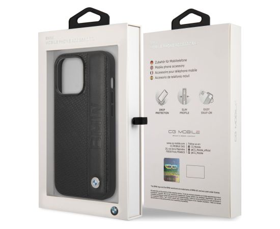 BMW Signature Leather Big Logo Case for iPhone 14 Pro Black Чехлы - альтернативные