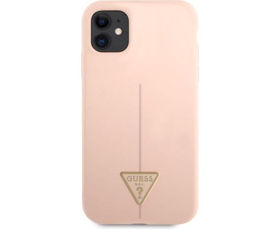 Guess Silicone Line Triangle Case for iPhone 11 Pink Neoriģinālie Maciņi