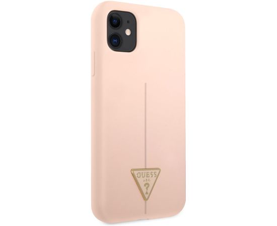 Guess Silicone Line Triangle Case for iPhone 11 Pink Neoriģinālie Maciņi