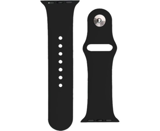 Ремешок для часов Fusion Silicone для Apple Watch 8 | 7 | 6 | 5 | 4 | 3 | 2 | SE (45 | 44 | 42mm) черный Smart pūlksteņu aksesuāri