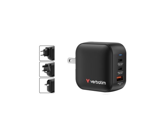 Lādētājs Verbatim Universal Mini GaN Wall Charger 70W UK + EU