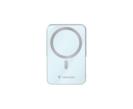 Enerģijas krātuve Verbatim Charge n Go 10000mAh Magnetic Wireless Charge Blue ar Statīvu