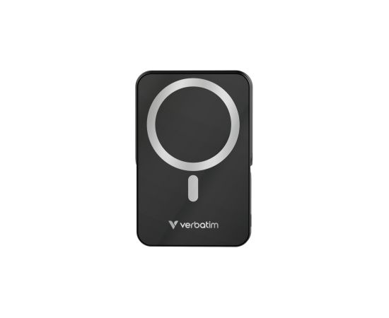 Enerģijas krātuve Verbatim Charge n Go 10000mAh Magnetic Wireless Charge Black ar Statīvu