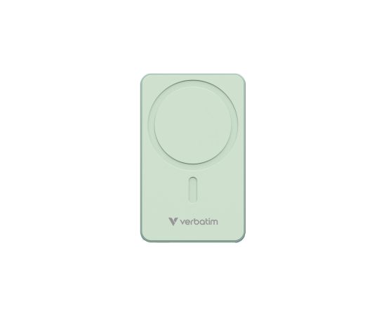 Enerģijas krātuve Verbatim Charge n Go 5000mAh Magnetic Wireless Charge Green Enerģijas krātuve Verbatim Charge n Go 5000mAh Magnetic Wireless Charge Green