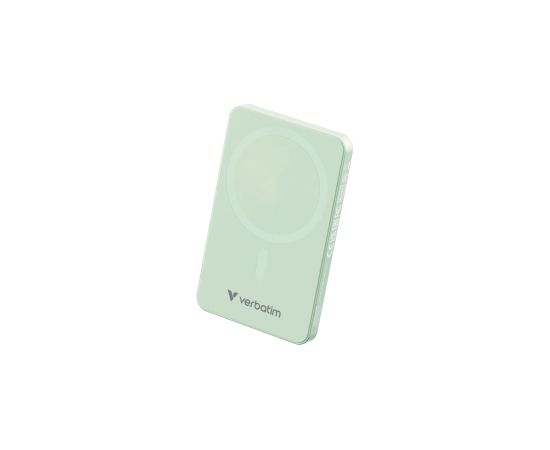 Enerģijas krātuve Verbatim Charge n Go 5000mAh Magnetic Wireless Charge Green