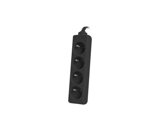 Lanberg Cable Power Strip, 4X French Outlets Quality-Grade Copper, 1.5 m PS0-04E-0150-BK