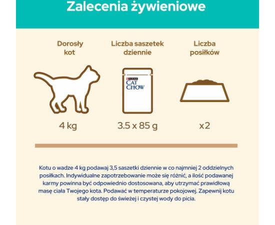 PURINA Cat Chow Hairball Control with chicken and green beans in sauce - wet cat food - 26x85g (20 + 6 GRATIS) Kaķu konservi