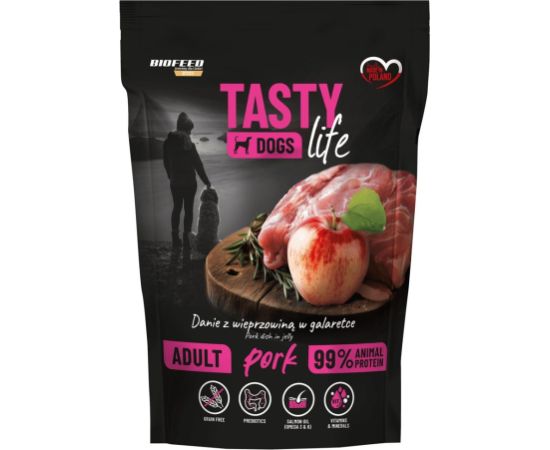 BIOFEED Tasty dog life wieprzowina 90% saszetka 500g Suņu barība