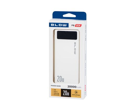 Blow Power Bank 20000mAh QC+PD 20W + lightning PB20E