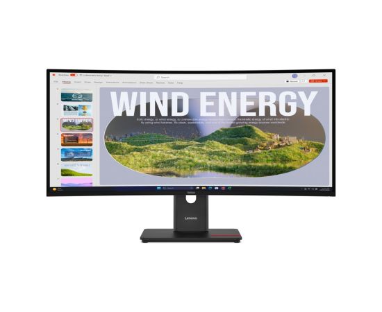 Lenovo ThinkVision T34WD-40 LED display 86.4 cm (34") 3440 x 1440 pixels Wide Quad HD+ Black