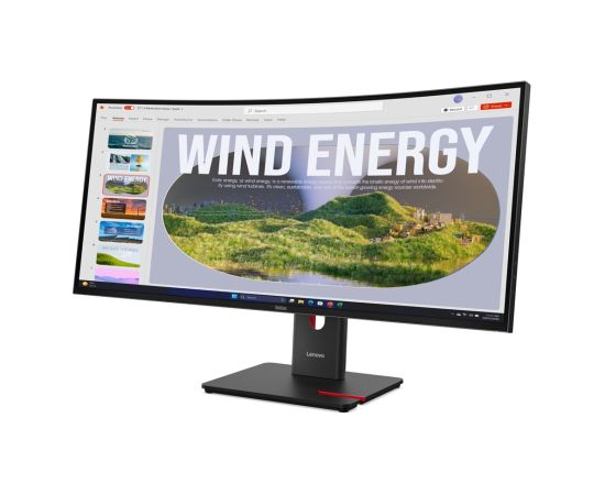Lenovo ThinkVision T34WD-40 LED display 86.4 cm (34") 3440 x 1440 pixels Wide Quad HD+ Black