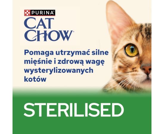 PURINA Cat Chow Sterilised with lamb and green beans in sauce - wet cat food - 26x85g (20 + 6 GRATIS) Kaķu konservi