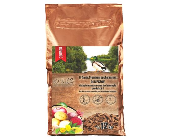 O'Canis Premium sucha karma dla psów kaczka z prosem, ziemniakami i czerwonym burakiem 12kg Suņu barība