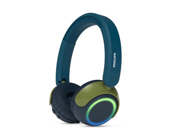 PHILIPS TAK4200CT/00 on-ear austiņas ar Bluetooth bērniem, zilas/zaļas Austiņas