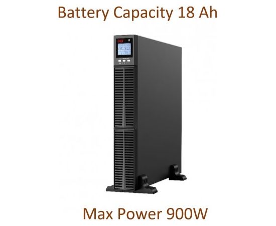 Profesionāls Apkures sist. tīras sinusoīdas UPS Invertors ar akum. 2x12V/9Ah | 900W | LCD displejs